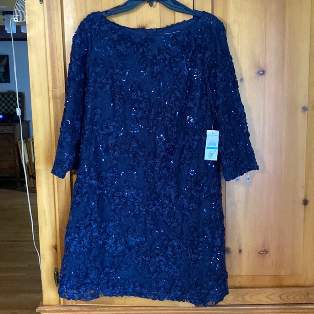 Blue sequin dress